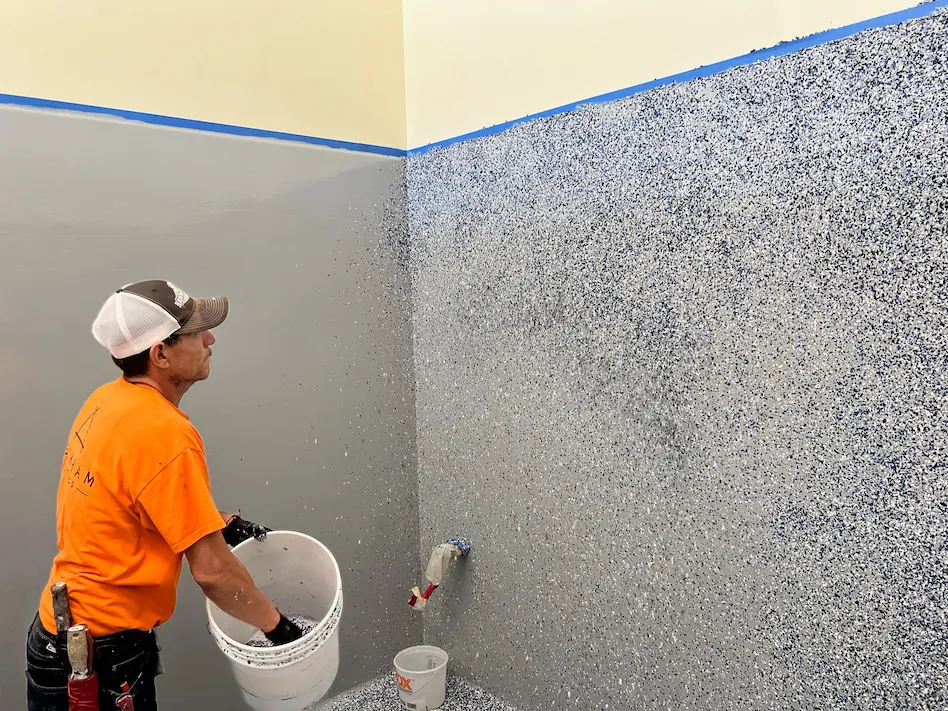 Flake Epoxy Flooring Project — photo 28